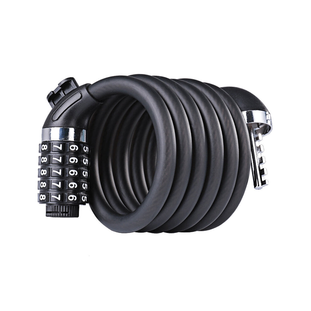 WHEEL UP Bicycle Lock Anti-theft Mountain Bike Password Lock Steel Cable Lock Bicycle Riding Accessories Universal, Style:Password type(1.8 meters)-image-OPC-PFJBM56-NEW