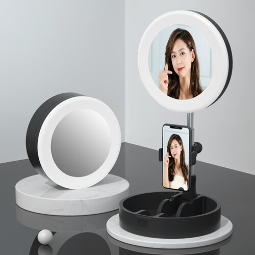G6 Multi-function Live Broadcast All-in-one Ring Beauty Fill Light Mobile Phone Holder (Black) 1