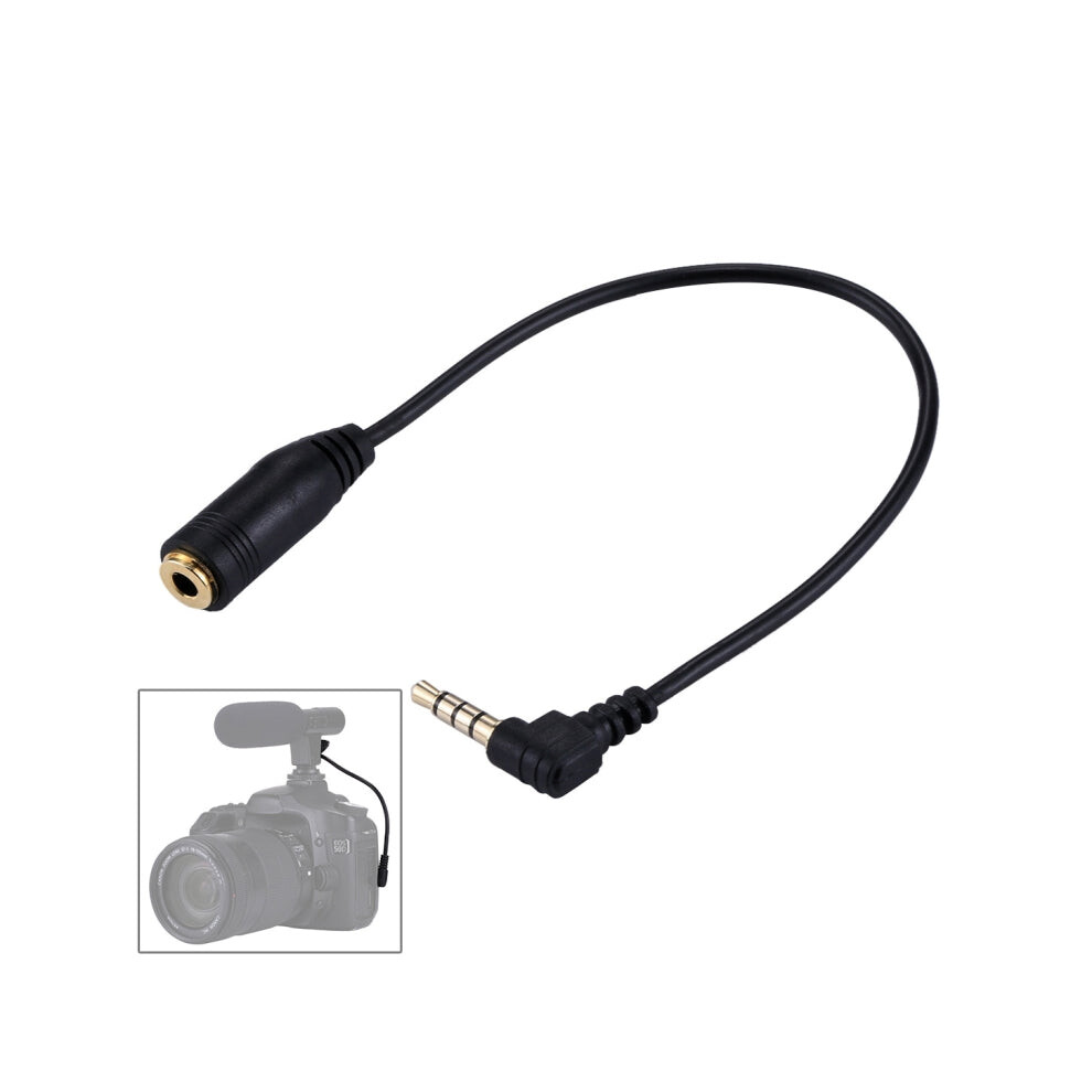 20Cm 3.5Mm Jack Audio Male To Female Headset Microphone Extension Cable(Black) Black 740390262601