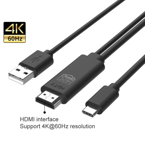 UC502 USB-C / Type-C 4K 60Hz HDTV Plastic Cable 2