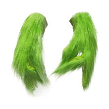 Green Fur Fluff Gloves Christmas Cosplay Accessory Fits Unisex Adults and Kids