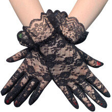 (black, One Size) Bridal Wedding Gloves, Opera Gloves, Tea Party Gloves, Evening Prom Gloves Halloween Christmas Cosplay Costume Accessories