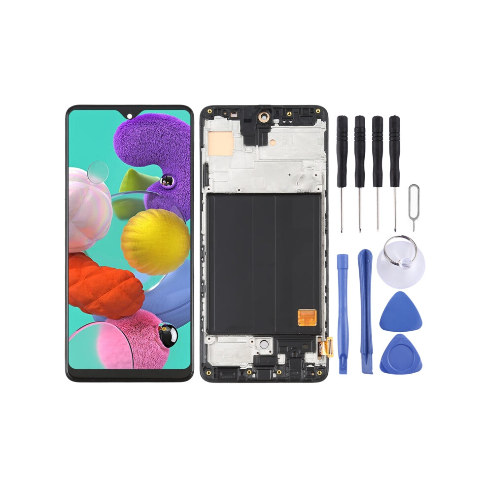 Oled Lcd Screen For Samsung Galaxy A51 4G Sm-A515(6.36 Inch) Digitizer Full Assembly With Frame (Black) Black 740441824703