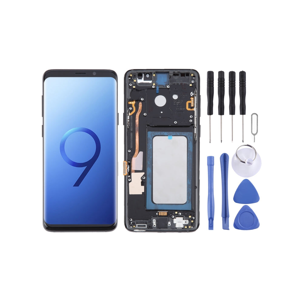 Tft Lcd Screen For Samsung Galaxy S9+ Sm-G965 Digitizer Full Assembly With Frame(Black) Black 740441824611