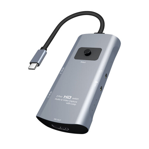 Z54A HDMI Output + 2 x HDMI Input + Mic + Audio to Type-C Video Capture Switcher with Loop 1