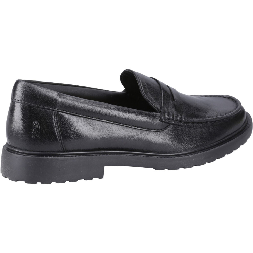 (Black, 5 (Adults')) Hush Puppies Verity Slip On Leather Women's Black Loafers