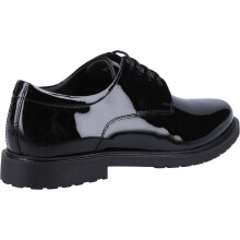 (Black, 6 (Adults')) Hush Puppies Verity Slip On Leather Women's Patent Black Brogues Shoes