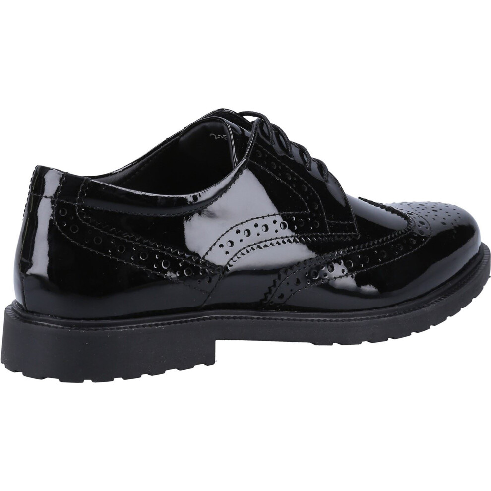 Hush Puppies (, 3 (Adults')) Verity Leather Women's Patent Brogues Shoes Black