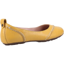 (Yellow, 3 (Adults')) Hush Puppies Janessa Leather Women's Yellow Flats
