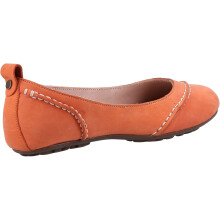 (Orange, 3 (Adults')) Hush Puppies Janessa Leather Women's Coral Flats