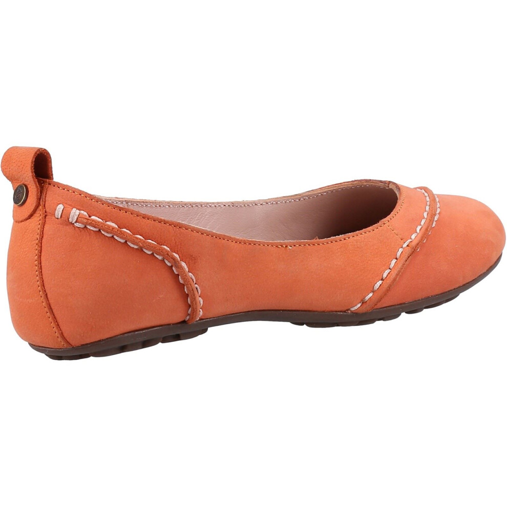 (Orange, 3 (Adults')) Hush Puppies Janessa Leather Women's Coral Flats