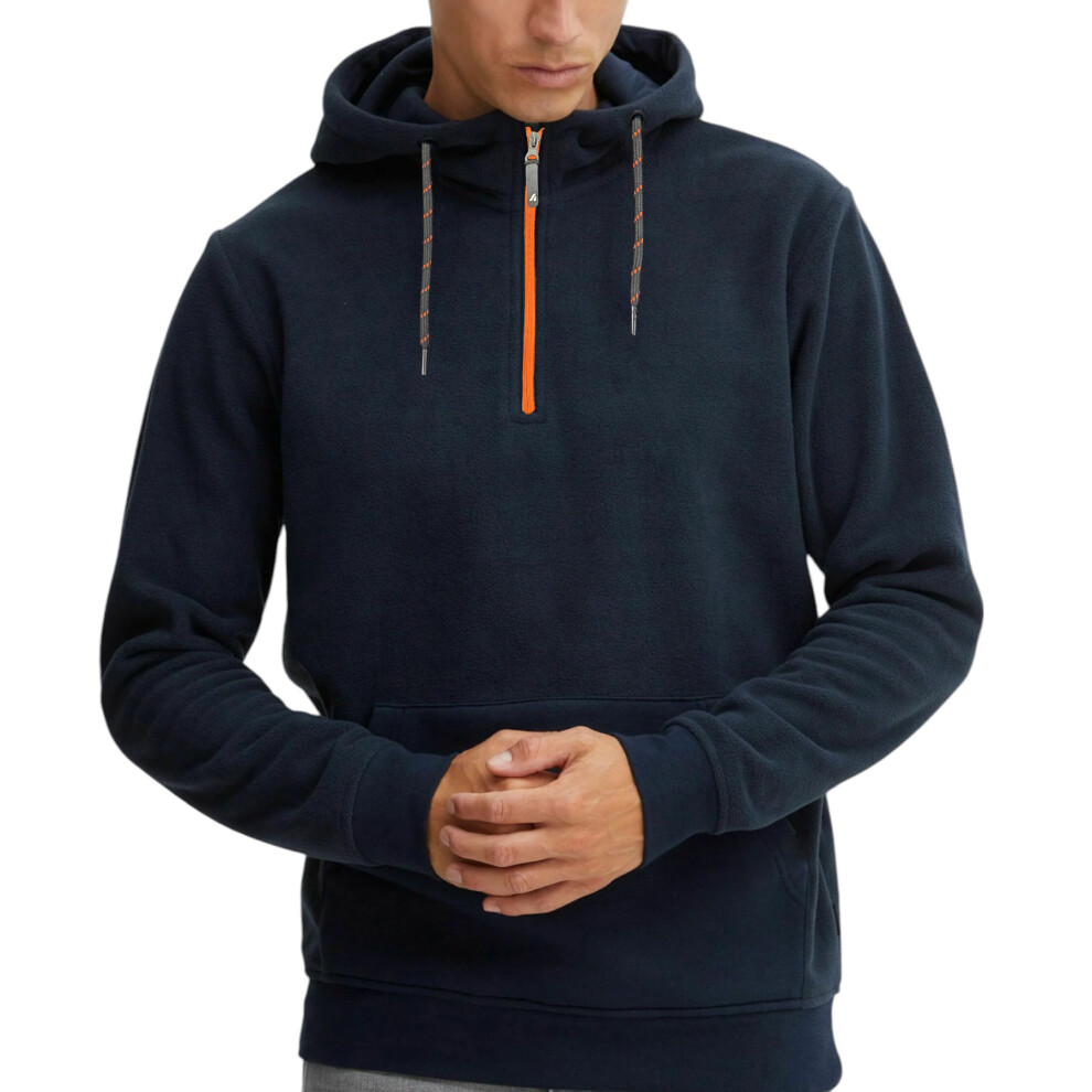 (Navy, L) ALEKO Mens Hoodies Long Sleeve Half Zip