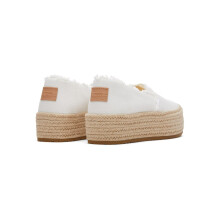 (White, 5 (Adults')) TOMS Valencia 100% Cotton Women's White Espadrilles