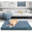 (Large-91.4 x 68.6 x 7.6 cm) Large Dog crate Bed Mats Orthopedic Dog Bed,Egg Crate Foam Dog Mat Waterproof Dog Pad with Washable Removable Cover, a Squeaker Toy as Gift 7