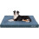 (Large-91.4 x 68.6 x 7.6 cm) Large Dog crate Bed Mats Orthopedic Dog Bed,Egg Crate Foam Dog Mat Waterproof Dog Pad with Washable Removable Cover, a Squeaker Toy as Gift 1