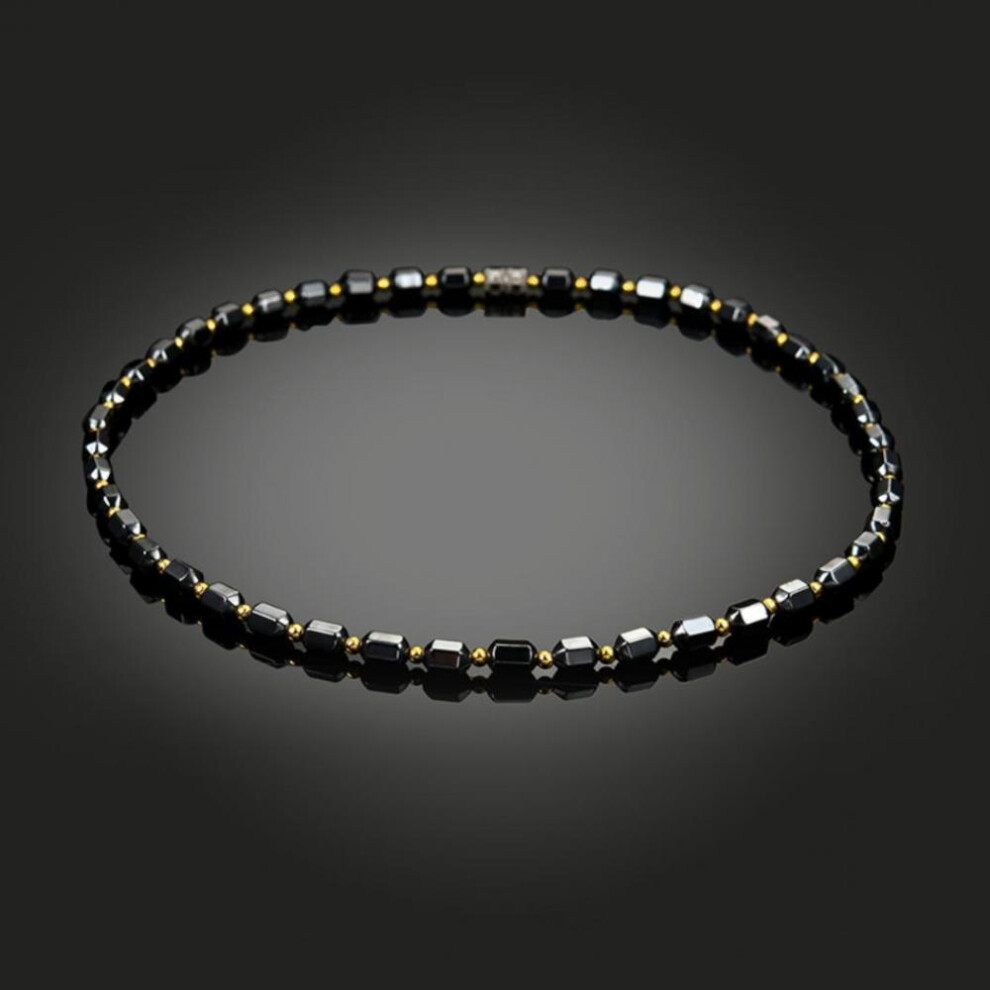 Women Hematite Hexagonal Prism Beads Magnetic Necklace