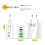 65W Dual PD Type-C + 3 x USB Multi Port Charger with 3A Type-C to Type-C Data Cable, EU Plug(Black) 6