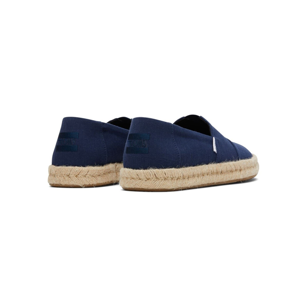 (Blue, 12 (Adults')) TOMS Alpargata Rope 2.0 100% Cotton Men's Navy Espadrilles