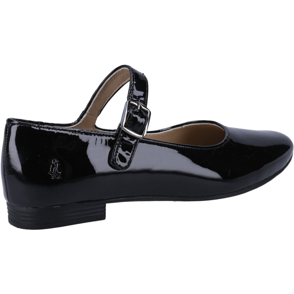 (Black, 4 (Adults')) Hush Puppies Melissa Patent Leather Women's Patent Flats