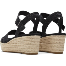 (Black, 4 (Adults')) TOMS Audrey Textile Women's Black Wedges