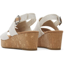 (Grey, 5 (Adults')) TOMS Claudine Nylon Women's Natural Wedges