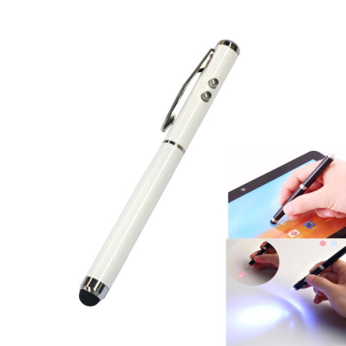 At-15 3 in 1 Mobile Phone Tablet Universal Handwriting Touch Screen with Red Laser & LED Light Function(White) 1