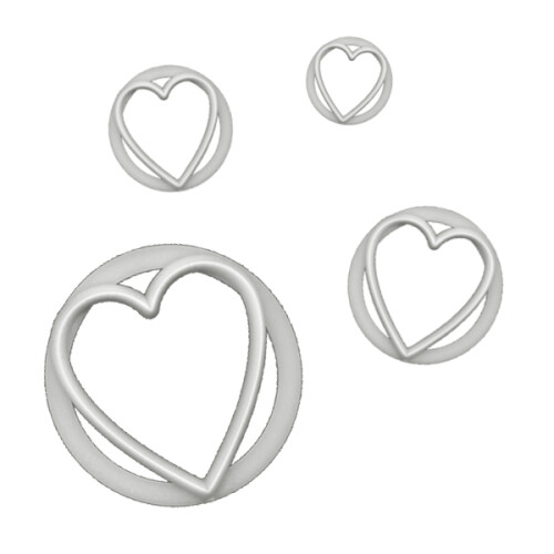 FMM Heart Fondant Cutter Tool Set