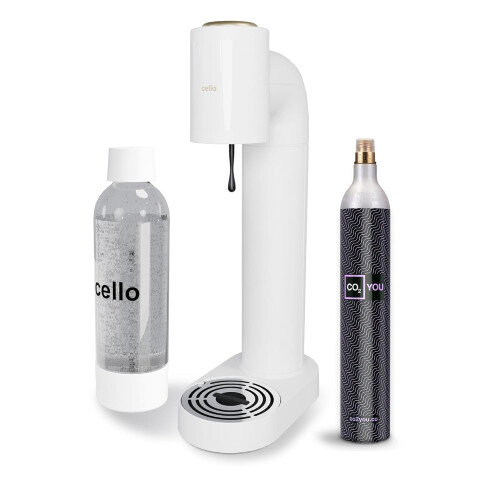 Cello Cello 1 Litre Sparkling Water and Soda Maker Machine in White