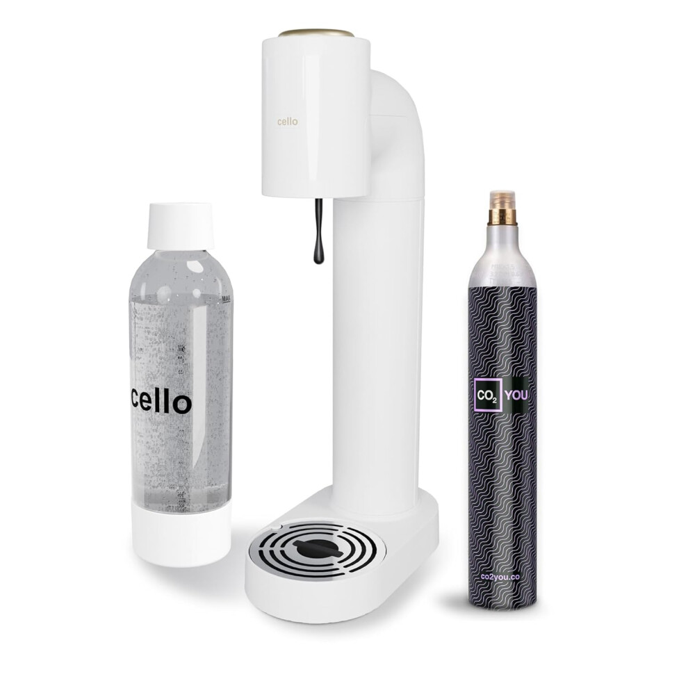 Cello 1 Litre Sparkling Water And Soda Maker Machine In White
