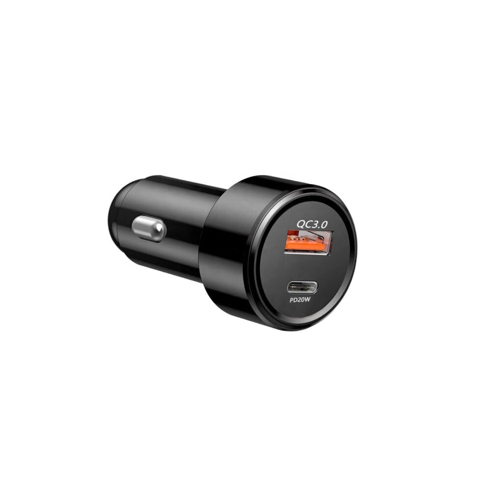 Te-P31 Pd 20W Usb-C / Type-C Qc3.0 18W Usb Fast Car Charger(Black) Black 740390255214