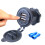 Car Motorcycle Modified Charger Double Aperture 4.2A With Touch Switch USB Car Charge(Blue Light) 5