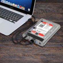ORICO 3139U3 3.5-Inch SATA HDD Enclosure USB 3.0, Tool-Free Slider, Transparent PC Case, Up to 8TB, UASP, LED Indicator