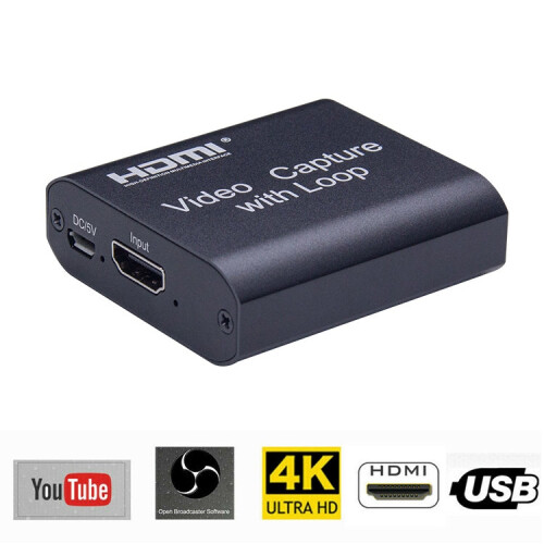 USB 2.0 to HDMI 4K HD Video Capture with Loop (Black) 1