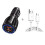 Qc3.0 Dual USB Car Charger  Micro USB Fast Charging Cable Car Charging Kit(Black) 1