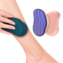 Manual Epilator Crystal Painless Exfoliating Hair Removal Tool(Rubber Plastic Pink)