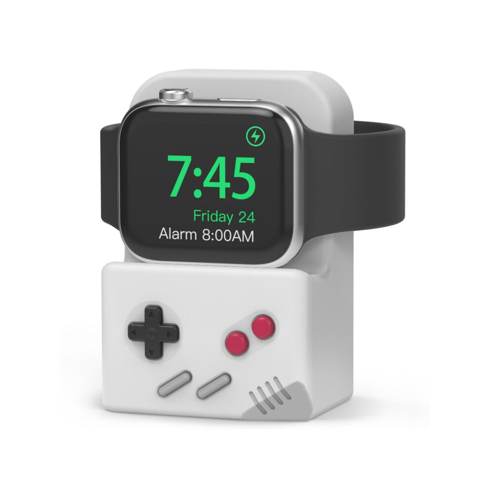 For Apple Watch Silicone Charging Stand Charging Base Storage Stand With Charger(Grey) Grey 740390247349