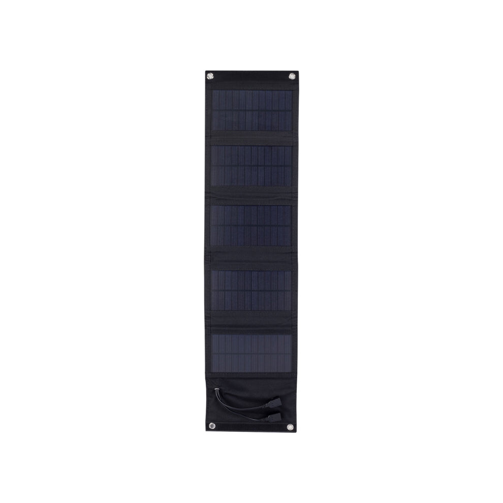 10W Monocrystalline Silicon Foldable Solar Panel Outdoor Charger With 5V Dual Usb Ports (Black) Black 740390255948