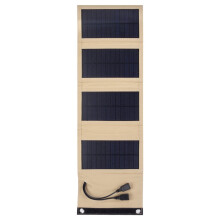 7W Monocrystalline Silicon Foldable Solar Panel Outdoor Charger with 5V Dual USB Ports (Khaki)