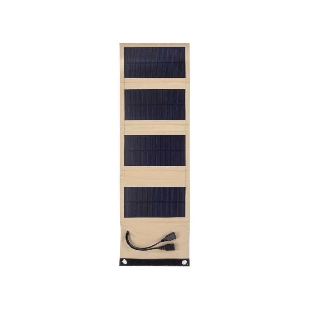 7W Monocrystalline Silicon Foldable Solar Panel Outdoor Charger With 5V Dual Usb Ports (Khaki) 740390255962