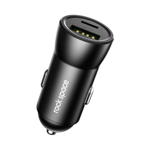 ROCK Space H12 PD 20W Type-C / USB-C  USB Fast Charging Car Charger(Black) 1
