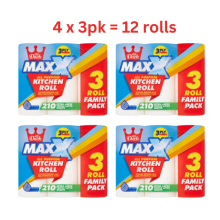Little Duck Max All Purpose Kitchen Roll 4 x 3 Pack - 12 Rolls