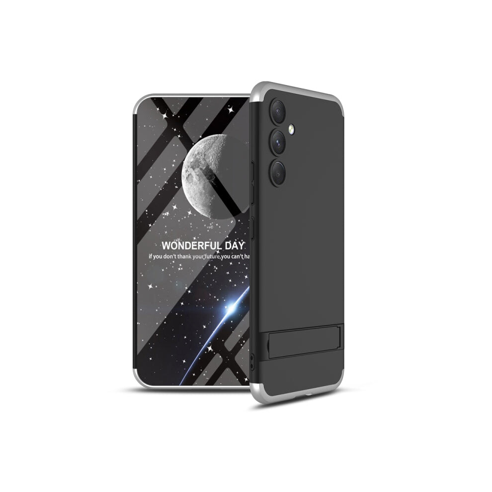 For Samsung Galaxy A54 5G Gkk Three Stage Splicing Full Coverage Pc Phone Case(Black ) Silver 740390259281