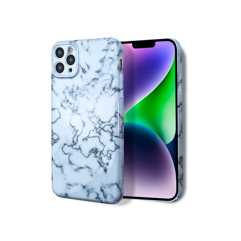 For Iphone Xs Max Marble Pattern Phone Case(Green ) White 740390298792