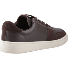 (Brown, 11 (Adults')) TOMS TRVL Lite Court Leather Men's Brown Trainers