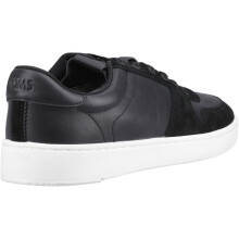 (Black, 7 (Adults')) TOMS TRVL Lite Court Leather Men's Black Trainers