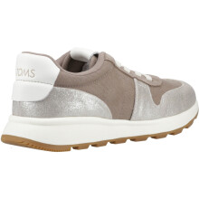 (Silver, 7 (Adults')) TOMS TRVL Lite Retro Leather Women's Silver Trainers
