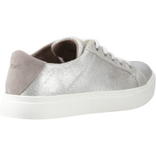 (Silver, 7 (Adults')) TOMS Kameron Leather Women's Silver Trainers