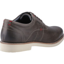 (Grey, 6 (Adults')) Pod Hampton Leather Men's Grey Lace-Up Shoes