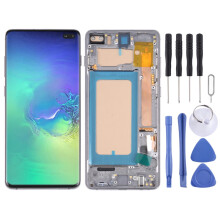 TFT LCD Screen For Samsung Galaxy S10+ SM-G975 Digitizer Full Assembly with Frame,Not Supporting Fingerprint Identification(Black)