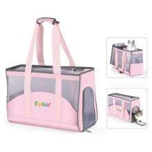 FUNADD Portable Breathable Pet Bag Outdoor Shoulder Tote Bag (Pink)